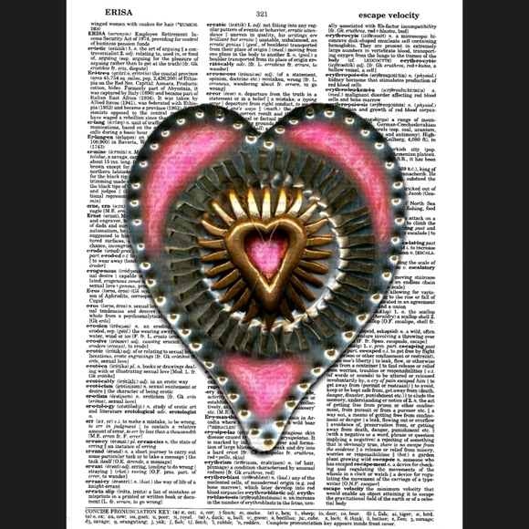 Sacred Heart Vintage Dictionary Art Print - Picture 4 of 4